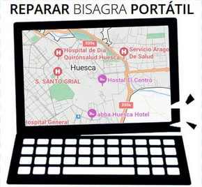 Reparación de bisagras de portátil en Huesca